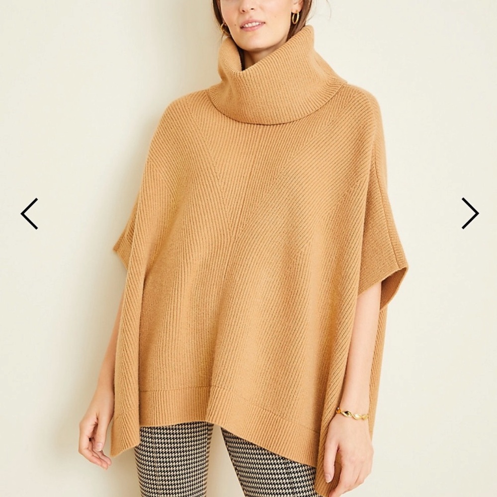 Ann Taylor Camel Cowl Neck Sweater(NWT)